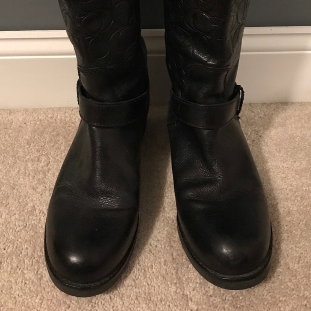 Coach Leather Calf Boots